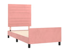 Cadre de lit avec tête de lit Rose 90x200 cm Velours YZEZ43276
