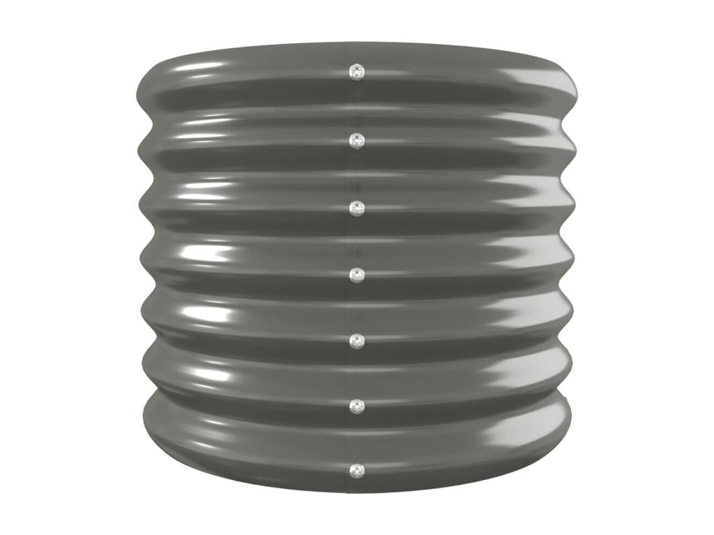 Lit surélevé de jardin Acier enduit de poudre 332x40x36 cm gris JSDK76467