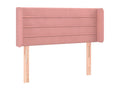 Tête de lit avec oreilles Rose 93x16x78/88 cm Velours QZOY24131
