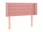 Tête de lit avec oreilles Rose 93x16x78/88 cm Velours QZOY24131