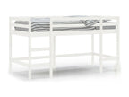Lit mezzanine enfant échelle blanc 90x200 bois pin massif NVXR95479