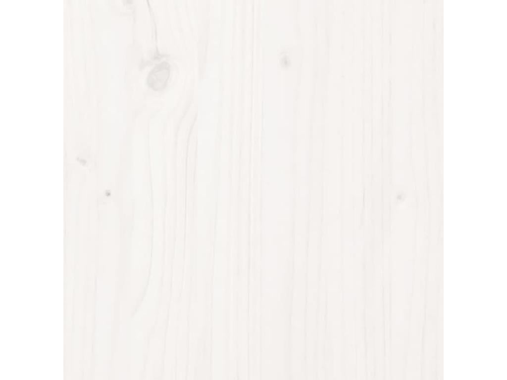 Cadre de lit et tête de lit blanc 100x200 bois de pin massif QFPY73638