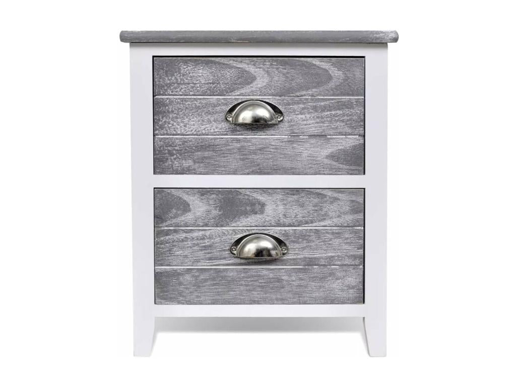 Table de nuit blanche 38x28x45 cm 1402170 ZZCY61751