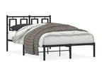 Cadre de lit métal avec tête de lit noir 120x190 NZFB06973