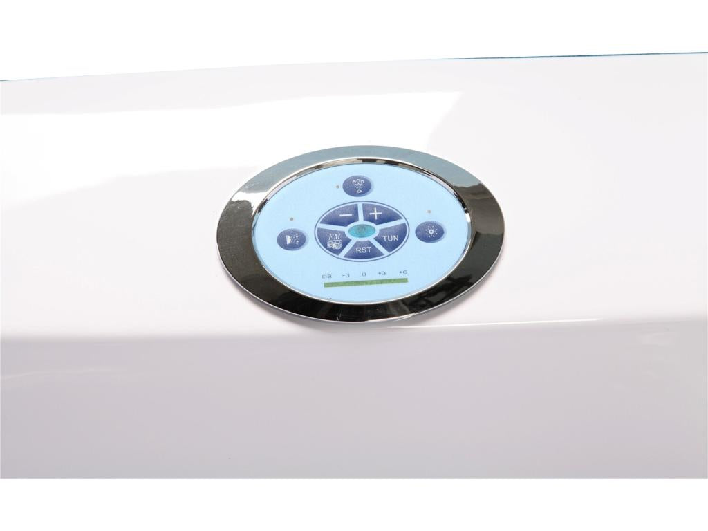 Baignoire blanc 180x96 cm avec verre frontal 9 jets – Elariva YFMU64111