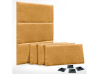Elariva Lot de 6 panneaux muraux acoustiques auto-adhésifs en laine écologique protection absorbante contre les chocs Moutarde 60x50 cm x6 YNDS44512