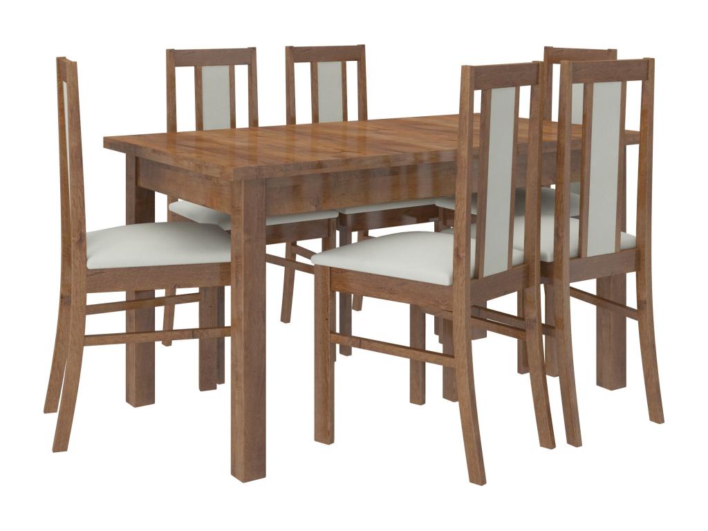 Chaise bois marron et tissu tissu Elariva-Elariva 27121 WKJT87757