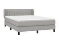 Lit à sommier tapissier avec matelas Gris clair 140x200cm Tissu BXPZ76875