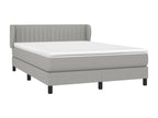 Lit à sommier tapissier avec matelas Gris clair 140x200cm Tissu BXPZ76875