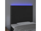 Tête de lit à LED Noir 100x5x118/128 cm Velours OUBC49708