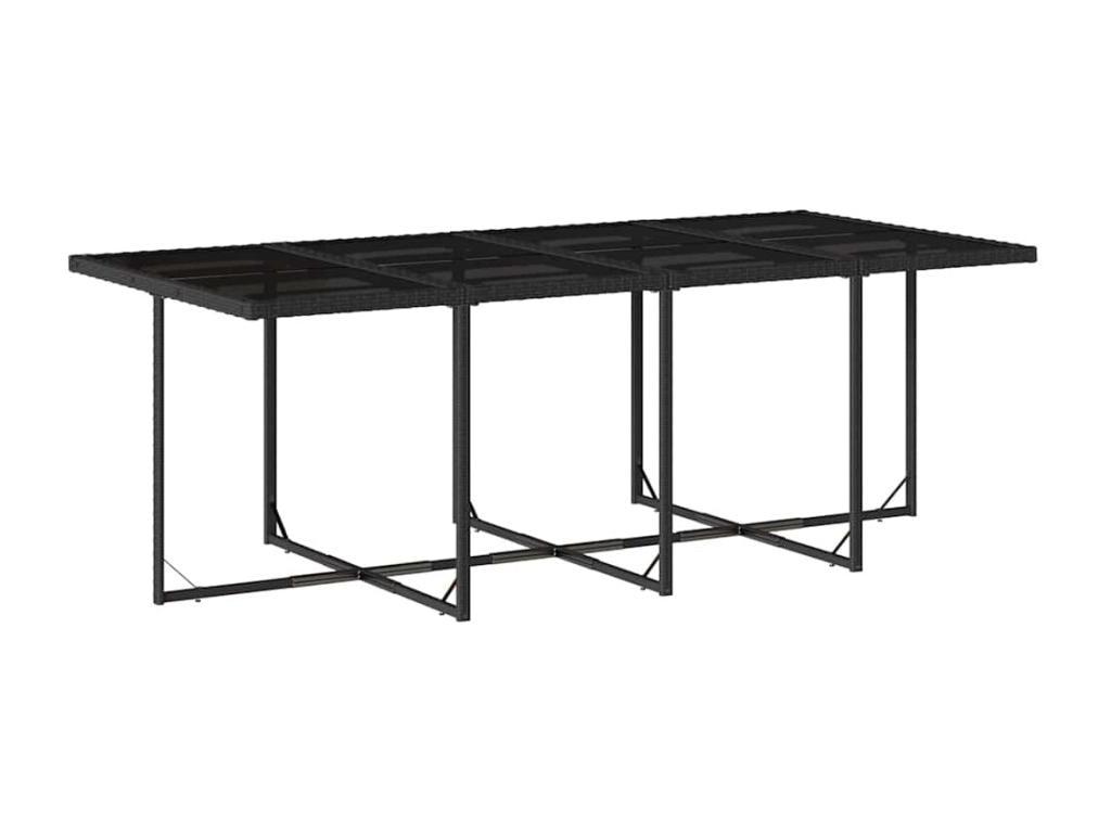 Ensemble à manger de jardin 13 pièces coussins noir résine tressée RHQQ06790