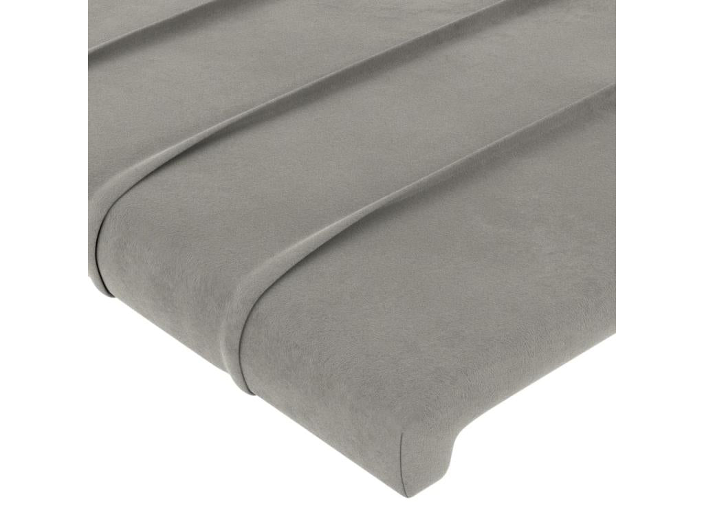 Têtes de lit 2 pcs Gris clair 72x5x78/88 cm Velours RKCU62891