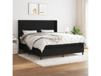 Lit à sommier tapissier avec matelas Noir 160x200 cm Tissu HNUE33078
