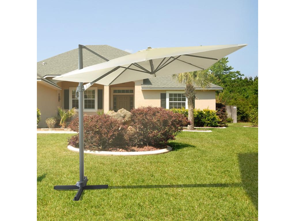 Parasol Déporté Jardin Lysvia Lysvia Mini Aluminium 300x200x260 cm BMTV94617