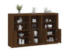 Buffet avec Lysviaères LED chêne marron 162x37x100 cm JWRH25045