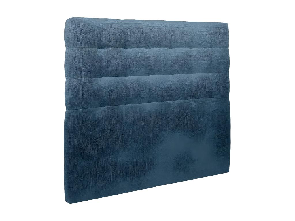 Tete de lit Capitonnée Tissu Bleu L 180 cm - Ep 10 cm rembourré TFBI17407