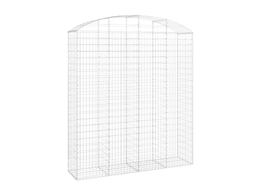 Panier de gabions arqué 200x50x220/240 cm Fer galvanisé JQOT34150