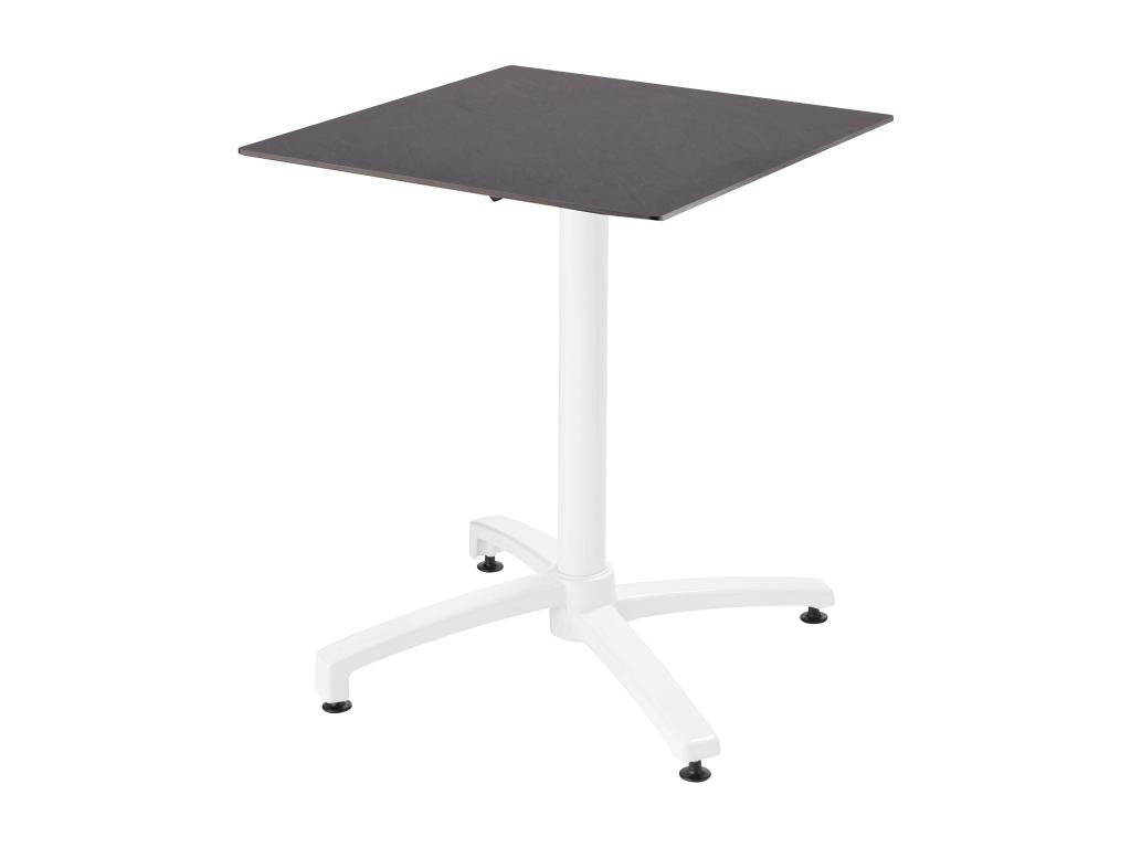 Ensemble table de terrasse ardoise et 2 fauteuils blanc XZYF04543