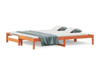 Lit de jour et lit gigogne sans matelas cire marron 80x200 cm VRUN24782