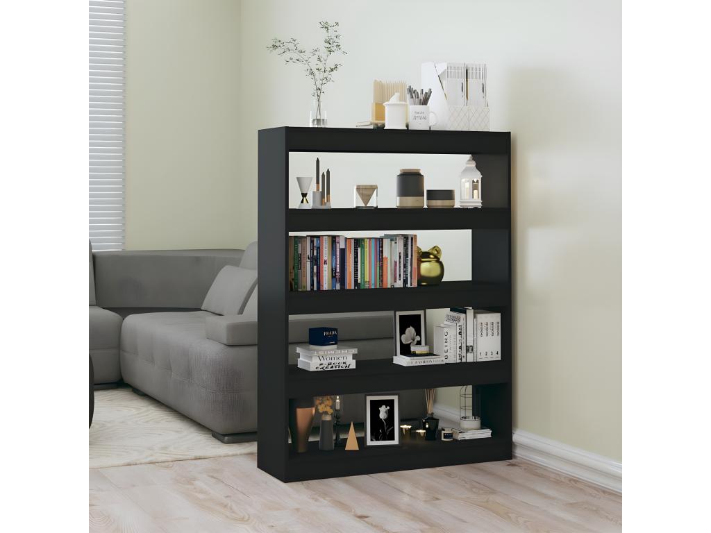 Bibliothèque/Séparateur de pièce Noir 100x30x135 cm WNZA77364