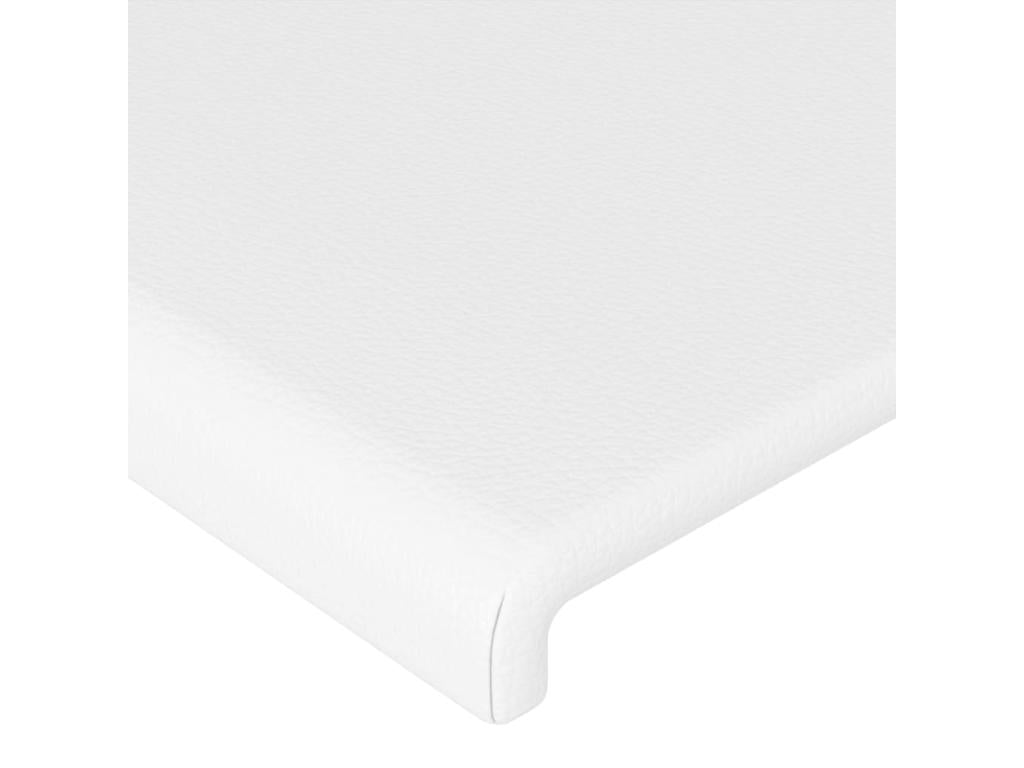 Tête de lit avec oreilles Blanc 163x23x118/128 cm Similicuir ARNW63876