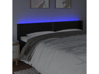 Tête de lit à LED Noir 183x16x78/88 cm Similicuir FWJP54476