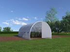 Serre tunnel avec structure en acier et porte 12 m² - L300 x l400 x H200 cm - Blanc - Lysvia EJZN84984