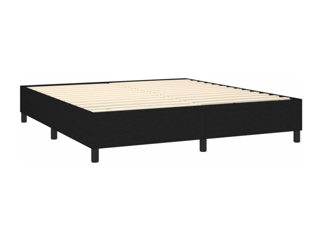 Lit à sommier tapissier avec matelas Noir 160x200 cm Tissu HNUE33078
