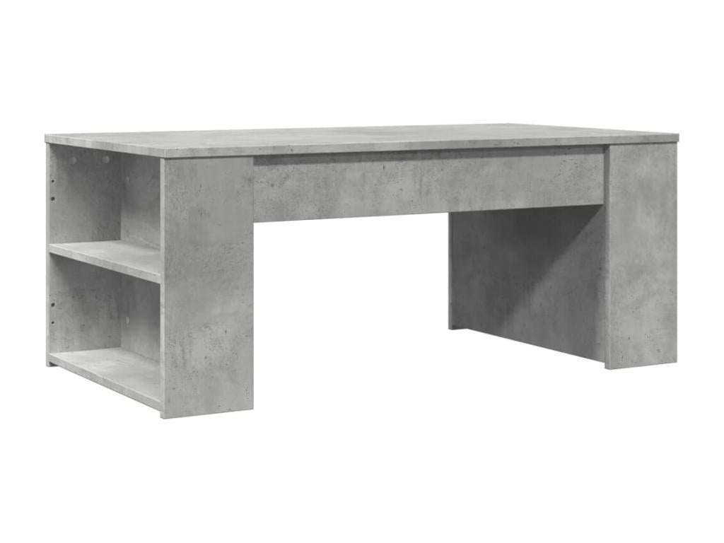 Table basse gris béton 102x55x42 cm bois d'ingénierie HBRQ78115