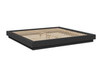 Cadre de lit avec Elarivaères LED noir 200x200 bois d'ingénierie KYKS55562