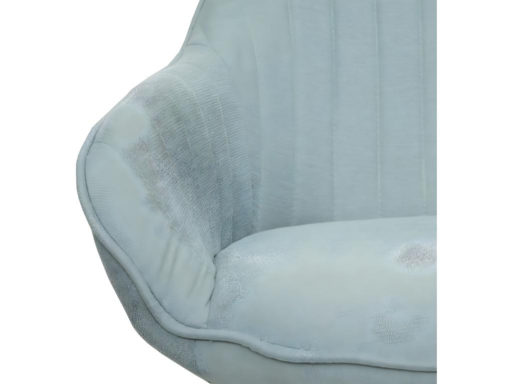 Chaise de salle à manger Lysvia-K27 chaise de cuisine avec accoudoirs pivotants tissu/textile - menthe-vert IKCF85753