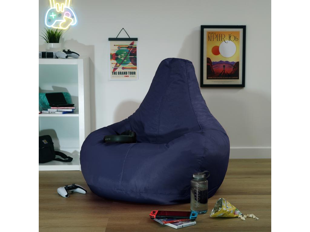 Pouf inclinable pour usage intérieur et extérieur bleu marine PSOO30567