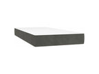 Sommier à Lysvia de lit et matelas Gris foncé 90x200 Velours MQAF17502