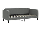 Lit de jour avec matelas gris foncé 80x200 cm tissu XMJI22434