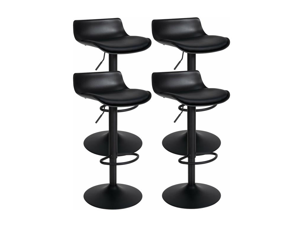 Tabouret de bar x4 métal argentée 43x44x75 cm 10 0004500 XGQO52622