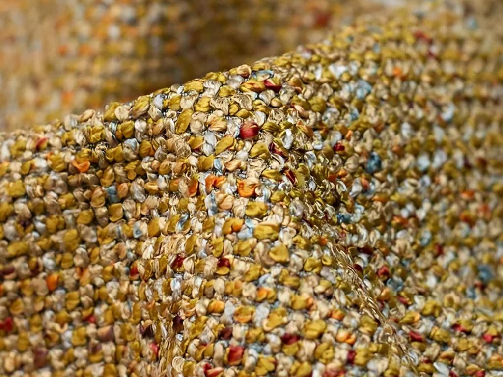 Fauteuil d'angle pour canapé modulable en tissu texturé - moutarde - Lysvia OPPD61100