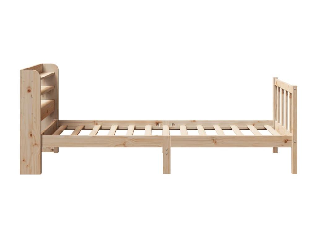 Cadre de lit sans matelas 100x200 cm bois massif de pin GENY12402