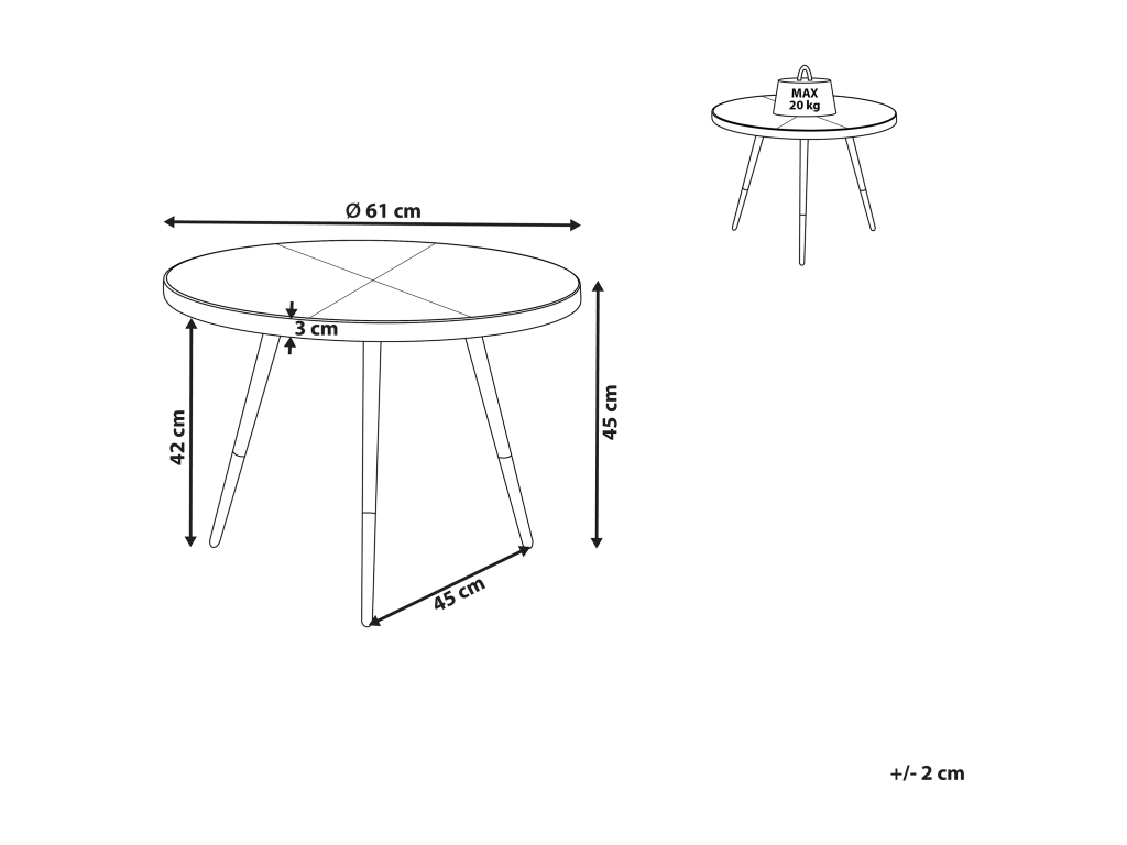 Table basse Marbre blanc XVTA89452