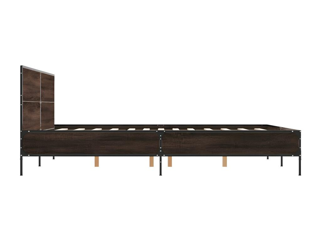 Cadre de lit sans matelas chêne marron 150x200 cm YKXI47867
