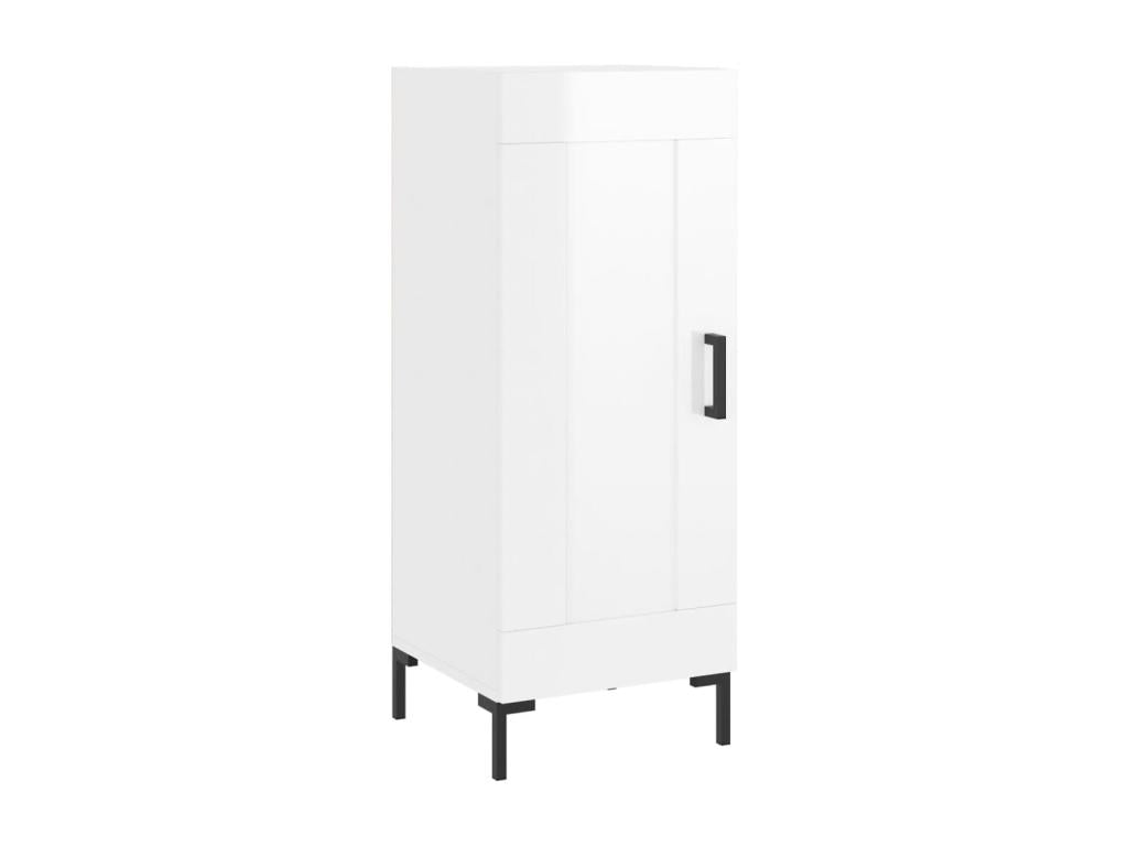 Buffet haut Blanc brillant 34,5x34x180 cm Bois d'ingénierie GOQO78483