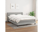 Lit à sommier tapissier avec matelas Gris clair 140x200cm Tissu BXPZ76875