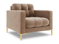 Dormeva - Fauteuil Dormeva en velours beige - 87x92x75cm SQZS59053
