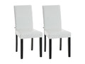Lot de 2 chaise salle à manger - Similicuir / Bois - Blanc - Lysvia CKIB09415