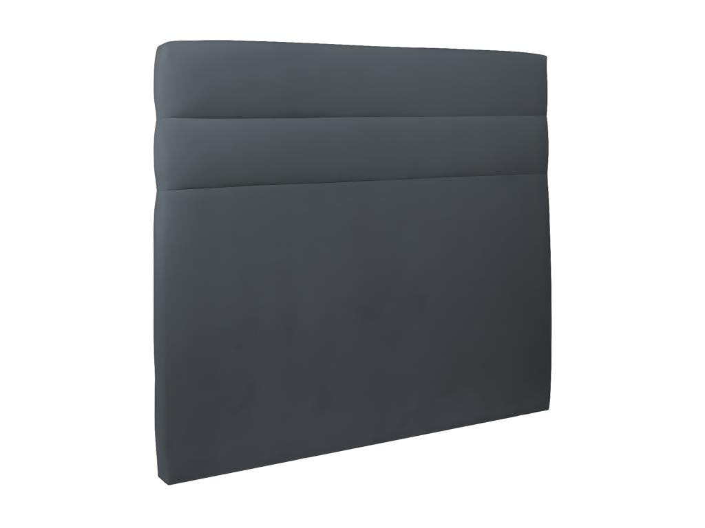 Tete de lit Lignes Velours Gris anthracite L 160 cm - Ep 10 cm rembourré VJEH23641
