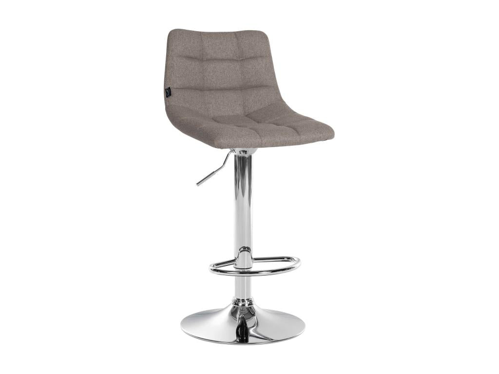 Tabouret de bar - Tissu / Métal - Gris - Lysvia DIUA34136