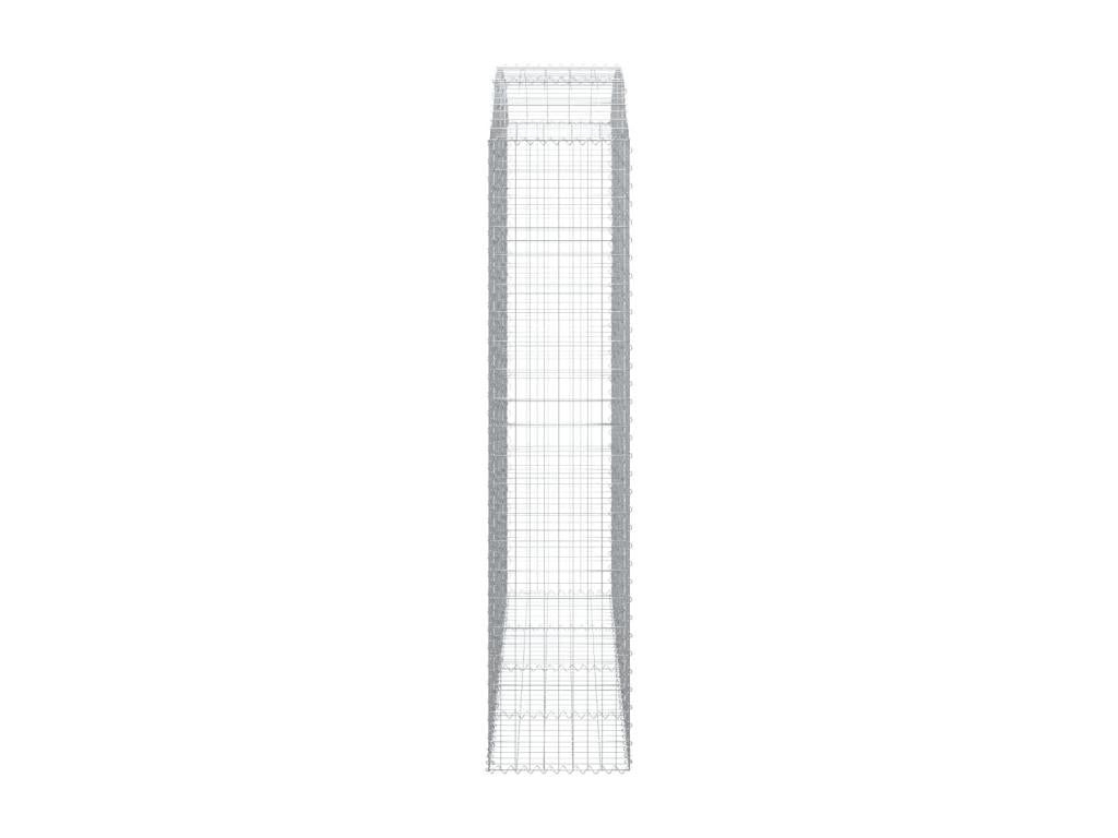 Panier de gabions arqué 200x50x220/240 cm Fer galvanisé JQOT34150