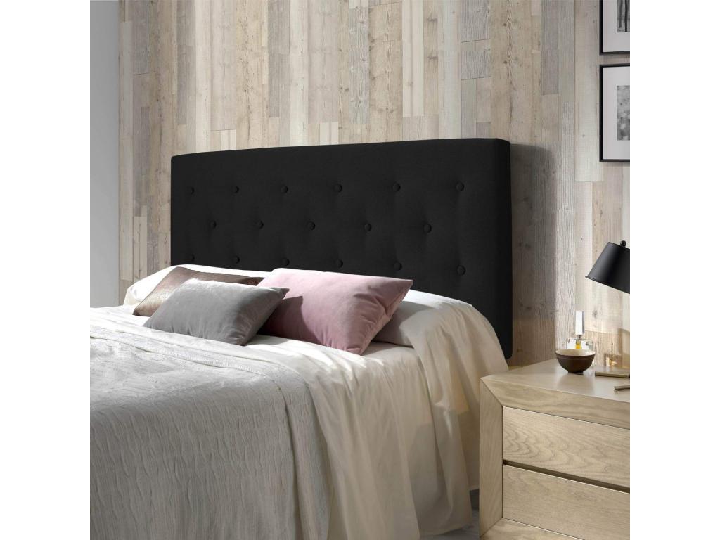 Tête de lit 160x100 cm capitonnée Tissu Anthracite Épaisseur de 8 cm PONY65201