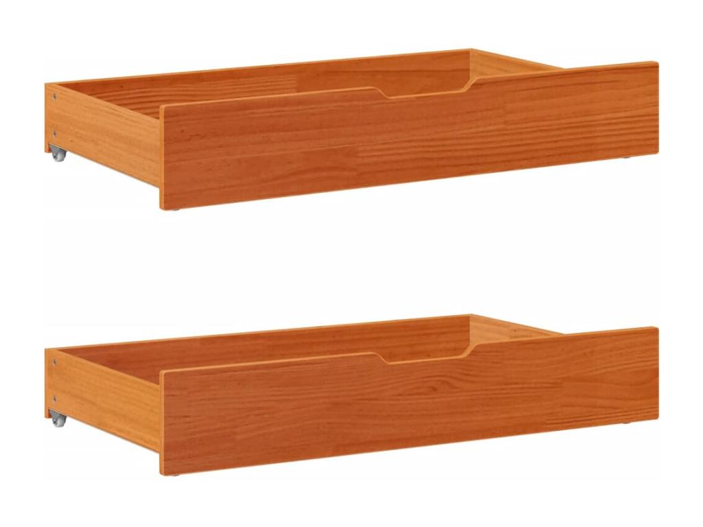 Cadre de lit sans matelas cire marron 90x190 cm bois pin massif FPZX49847