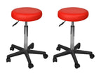 Tabourets de bureau 2 pièces Rouge 35,5x84 cm Similicuir CRJX91954
