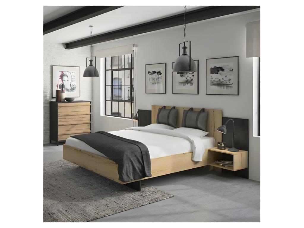 Commode 4 tiroirs Chêne Noir - Dormeva ABVM87339